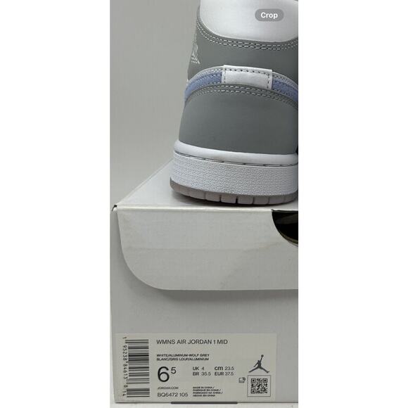 The Air Jordan 1 Mid  Nike Air Jordan 1 Mid Retro WMNS “Wolf Grey/Aluminum” 2023